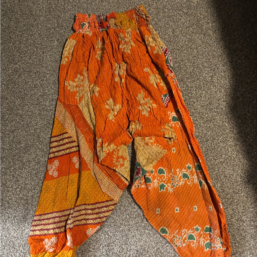 Kantha Bae Harem Bohemian Orange Pants